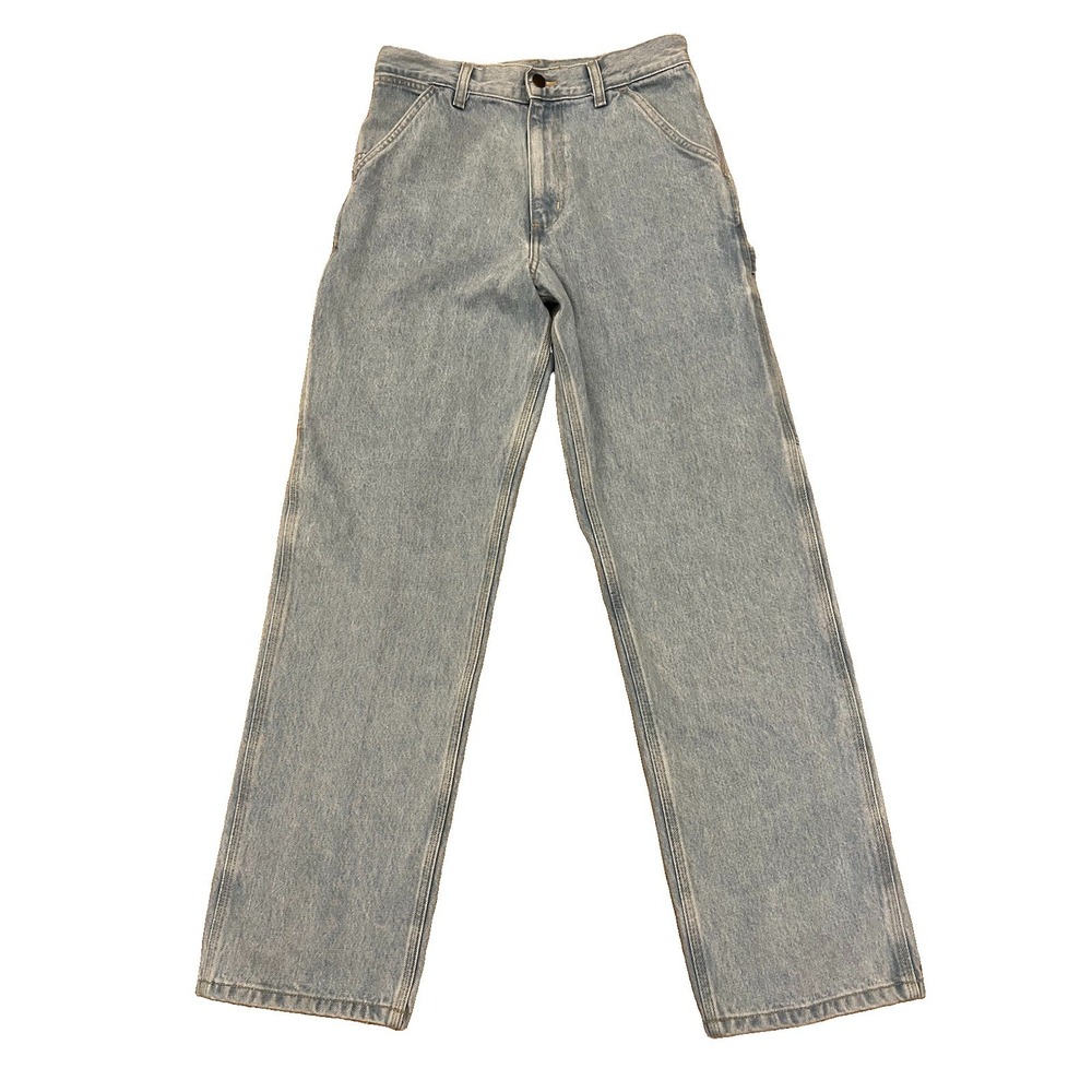 Vintage Carhartt Men's Single Knee Light Wash Denim Cargo Pants Sz 27 x 32